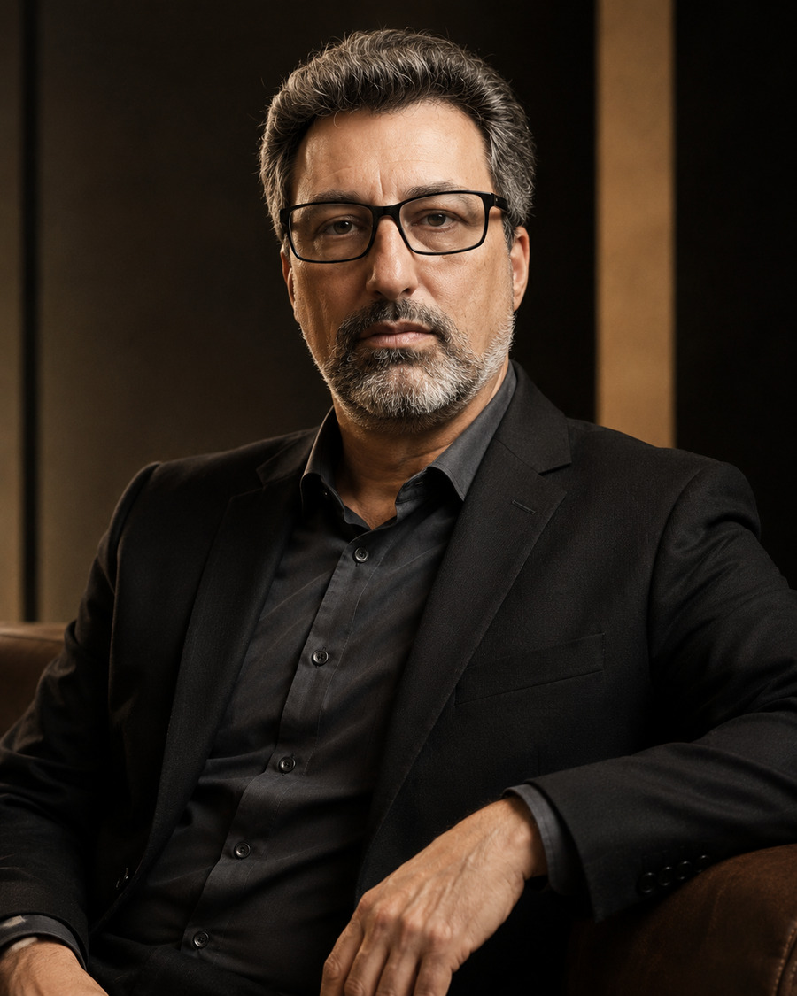 Retrato de Mário Stoquetti, especialista responsável pelos métodos da Academy